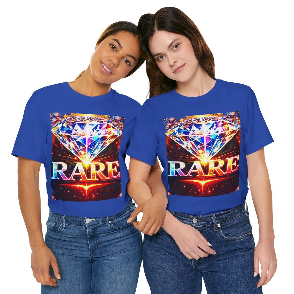 Rare Diamond Graphic Tee — Sparkling 'RARE' Gemstone T-Shirt