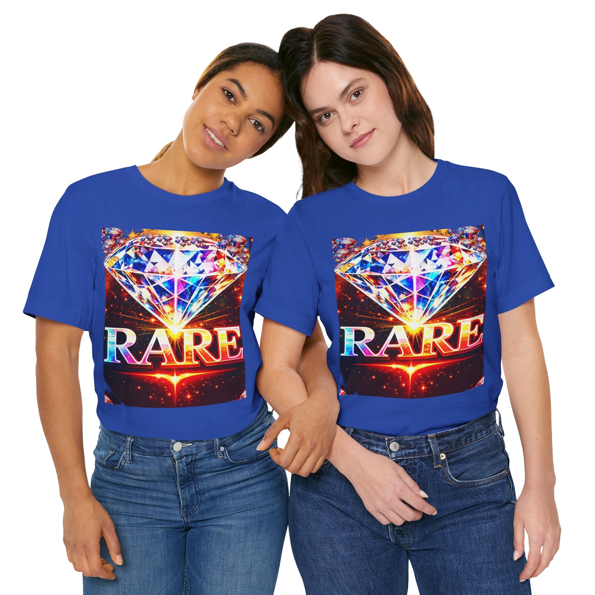 Rare Diamond Graphic Tee — Sparkling 'RARE' Gemstone T-Shirt