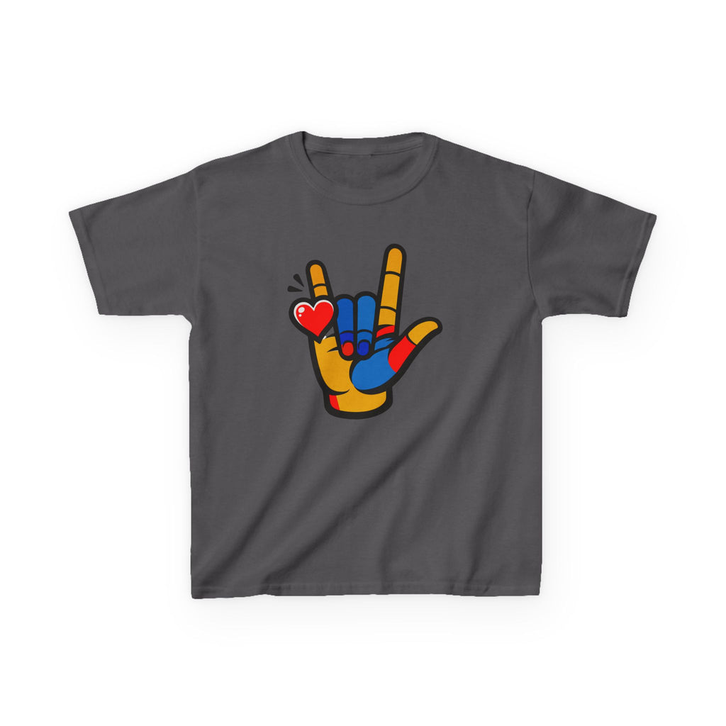 'I Love You' Graphic Universal Hand Sign Boy's Unisex Tee