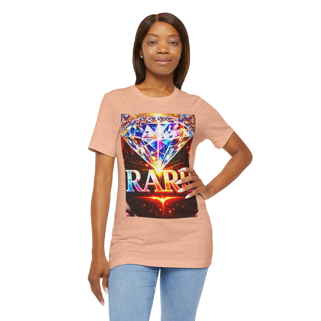 Rare Diamond Graphic Tee — Sparkling 'RARE' Gemstone T-Shirt