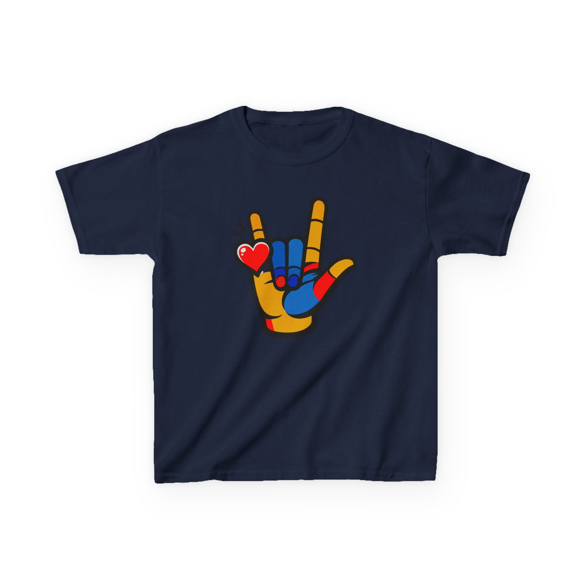 'I Love You' Graphic Universal Hand Sign Boy's Unisex Tee