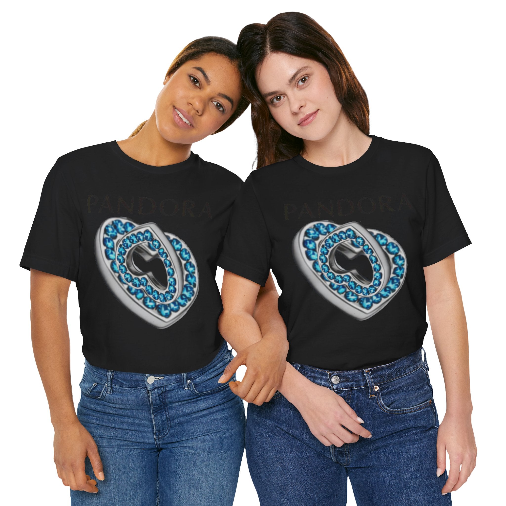 Pandora  Blue Double Mesh Infinity Heart Tee