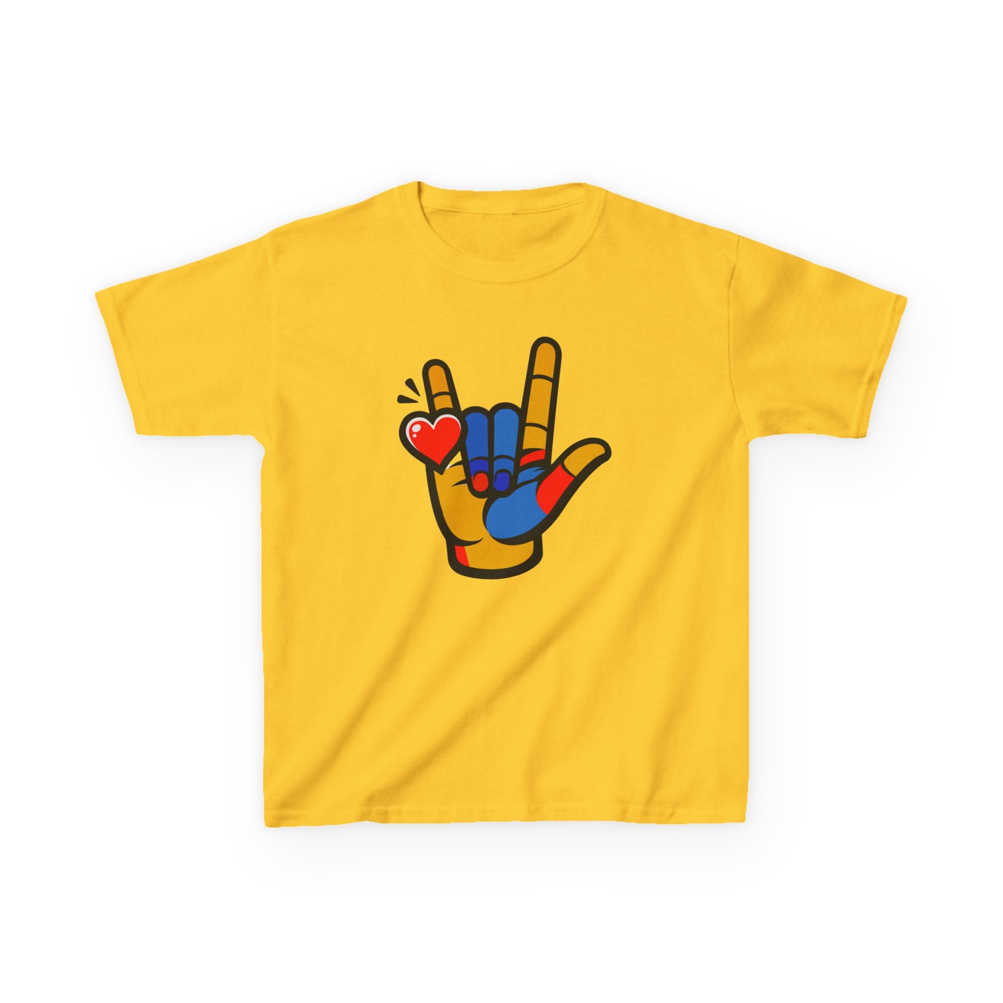 'I Love You' Graphic Universal Hand Sign Boy's Unisex Tee