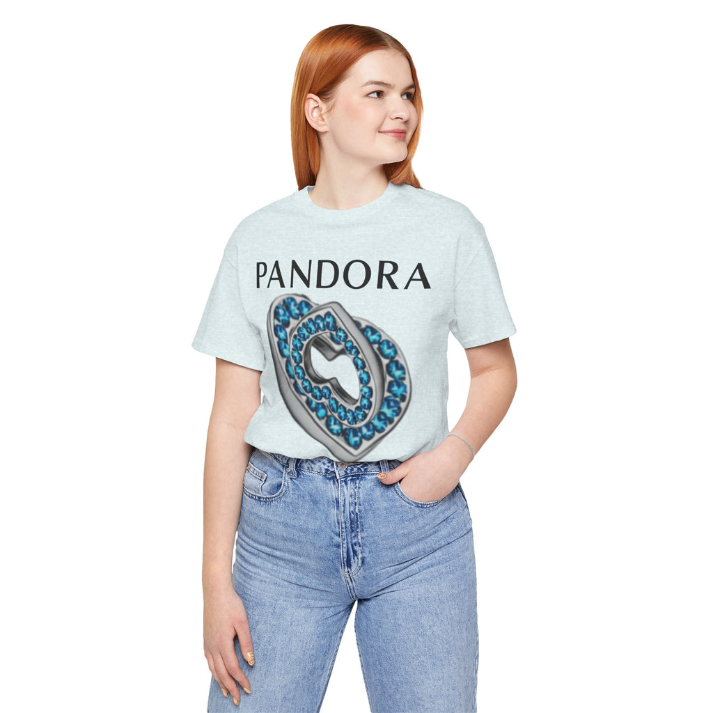 Pandora  Blue Double Mesh Infinity Heart Tee